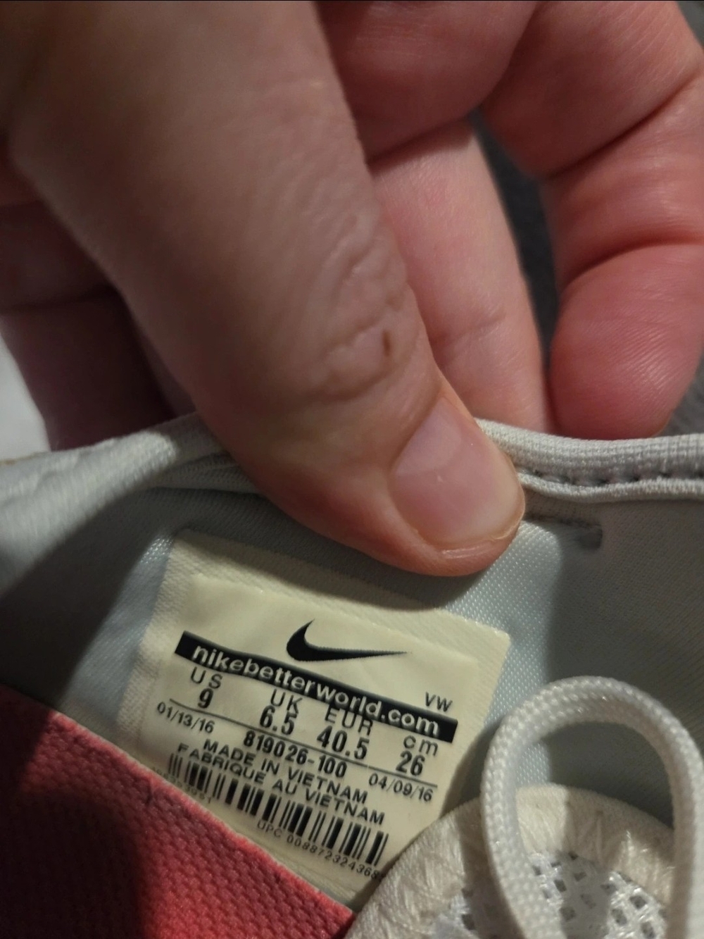 Nike Pink and White Women's Sneakers